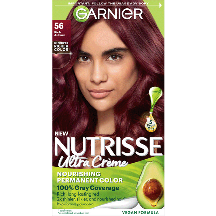 Medium Reddish Brown Hair Color Nutrisse Ultra creme Nourishing permanent color Gray Coverage - Garnier